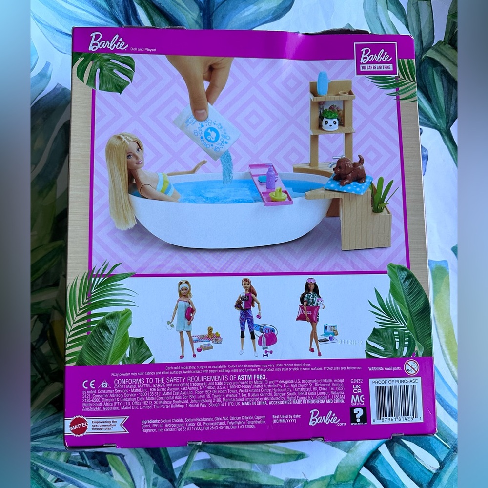 Barbie ​Fizzy Bath Doll & Playset NWT - Picture 8 of 9
